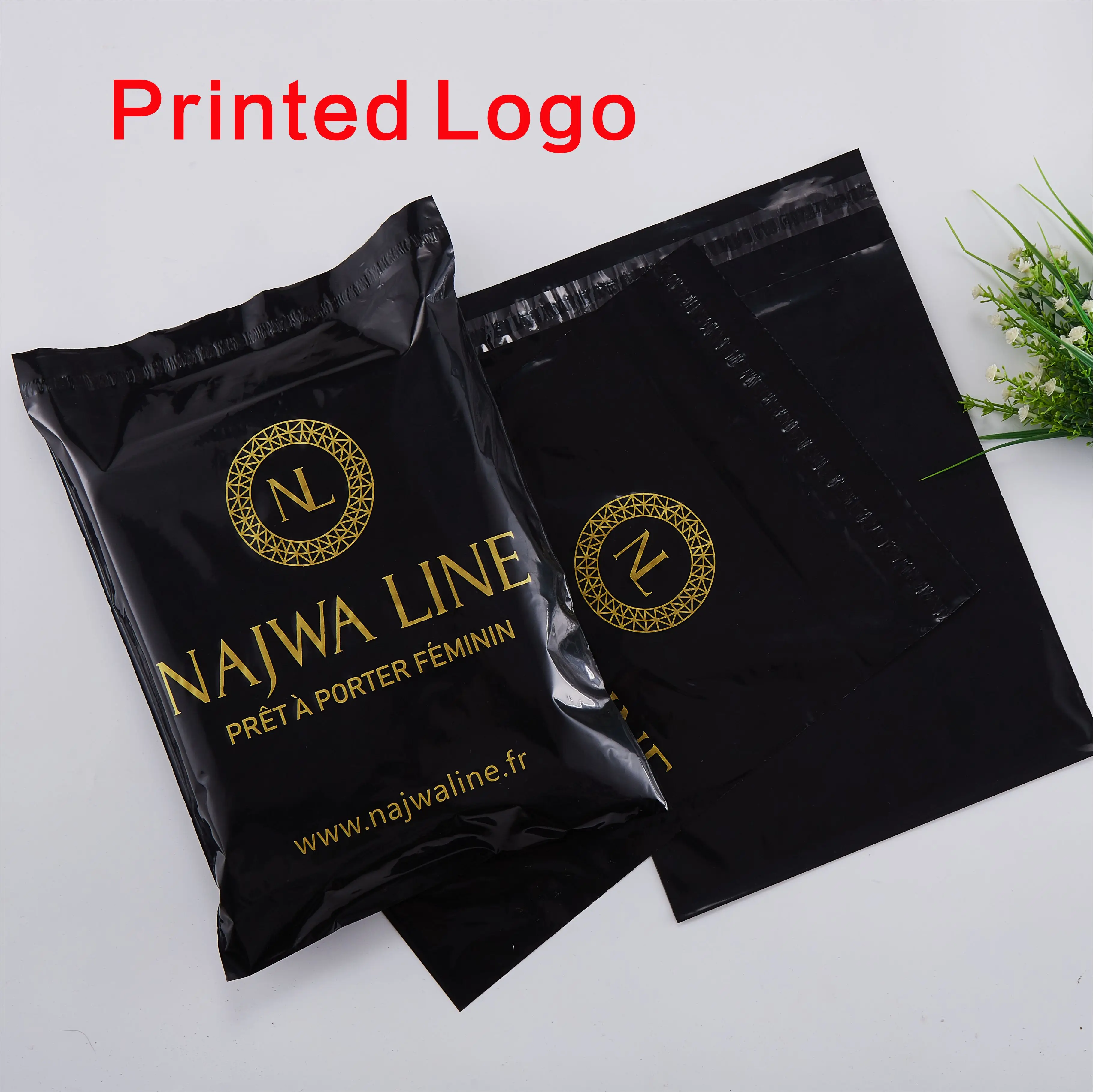 

100pcs custom printed plastic clothing bag mail envelope packaging bag for shoe box mailer bag