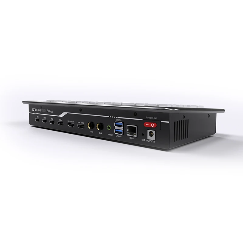 

Free Shipping Oton Geek S06-A HD MI Live Streaming Switcher Mixer for Concert Church Remote Education Sports Conference