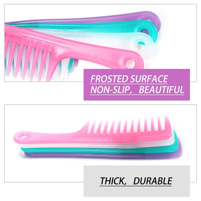 

2pcs Hairbrush Set Paddle Detangling Brush Wide Tooth Anti-static Massage Comb ZGOOD