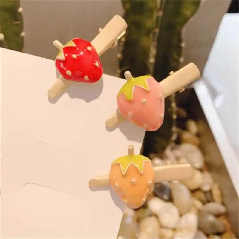 Новинка Детские аксессуары для волос заколки с фруктами и клубничками