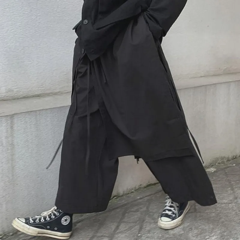 

2020 New Fashion Autumn Irregular Drawstring Straight Pants Women Personal Loose Casual Korean Trousers Version