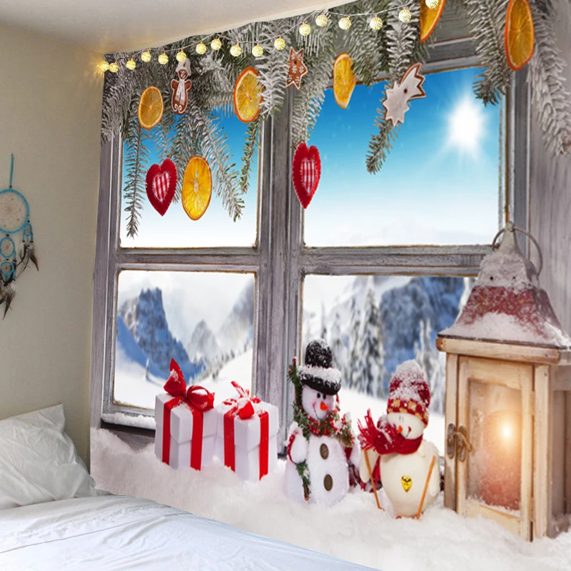 

Tapestry Christmas background decoration cloth Christmas atmosphere layout scene home decoration