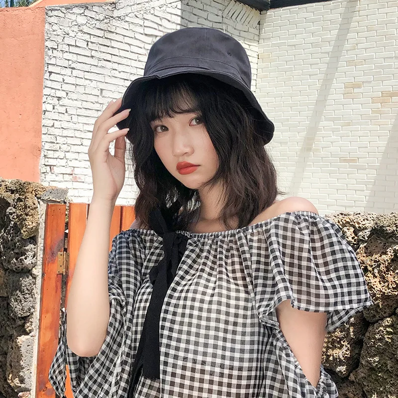 Женская летняя Солнцезащитная шляпа с надписью ведро из ткани | Аксессуары для