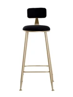 metal bar stool with backrest high stool net red restaurant bar chair milk tea dessert shop high bench modern
