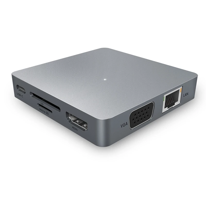 11в1 Type C концентратор USB к HDMI VGA Lan US1 3 0 порты SD/TF кардридер доставка питания для