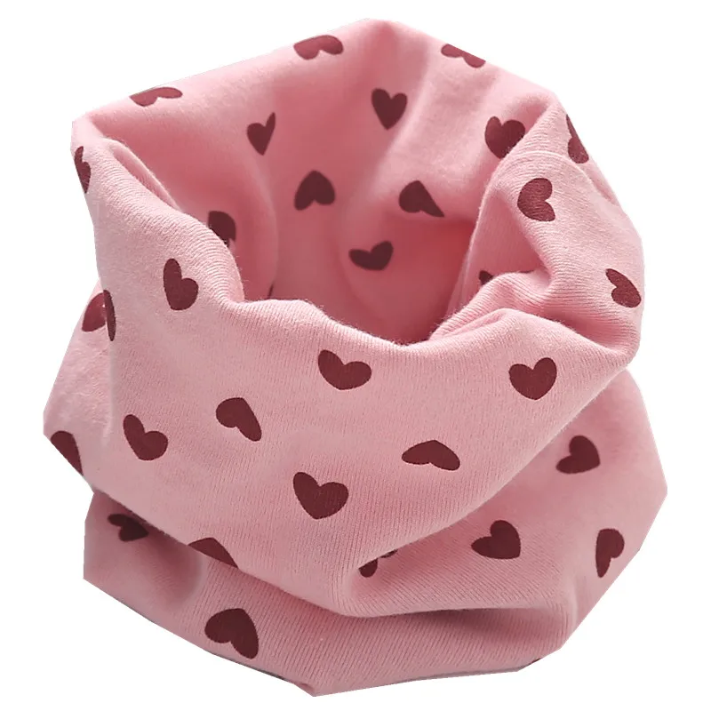 pink heart LIHFSI/ Модный осенне-зимний шарф для девочек, детские нагрудники-шарфы для девочек, шарфы для мальчиков с круглым вырезом, Детские воротники - Цвет: pink heart