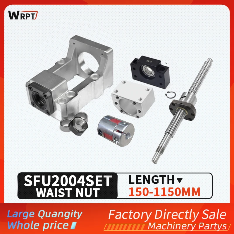 

Ball screw SFU2004 + waist nut + HM15-80 / 15-86 (cast aluminum) + BF15 + coupling XB30 * 40 + DSG20H, L = 200MM-1150MM