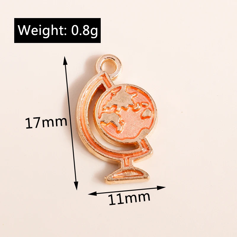 10 шт. 17*11 мм эмалевые Подвески в виде глобуса для изготовления ювелирных изделий