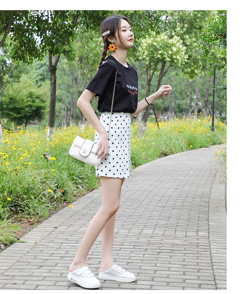 

Harajuku Skirt High Waist Hip Wrap Skirt Black Short Skirt Women's Short Skirt Thin Reflective Summer Short Skirt Korean Style