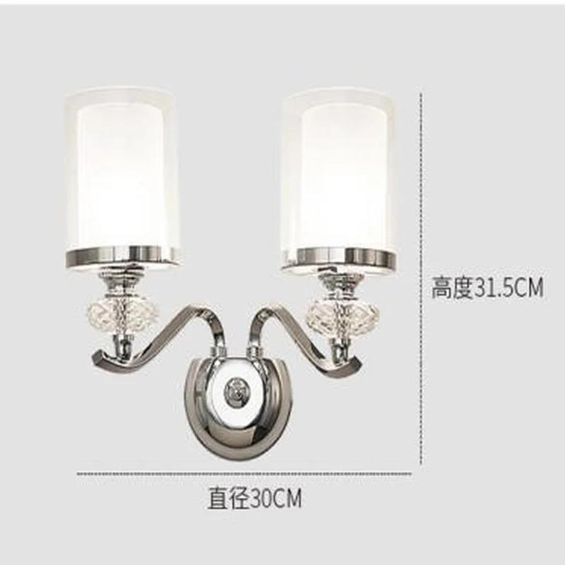 Настенный светодиодный светильник современный хромированный металлический