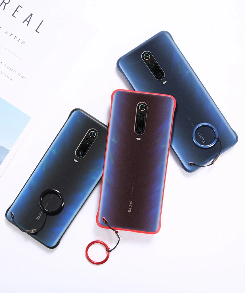 Матовый чехол без оправы для Xio mi Xiao mi Note 8 7 Pro Чехол для Xiaomi mi Note 10 mi 9 t Pro mi 9 t красный mi k20 Pro 7a 7 Чехол