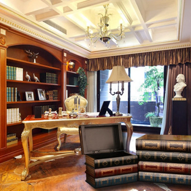 

Retro Fake Book Simulation Book Jewelry Storage Box Decoration Ornaments Office Book Model Photo Prop Book