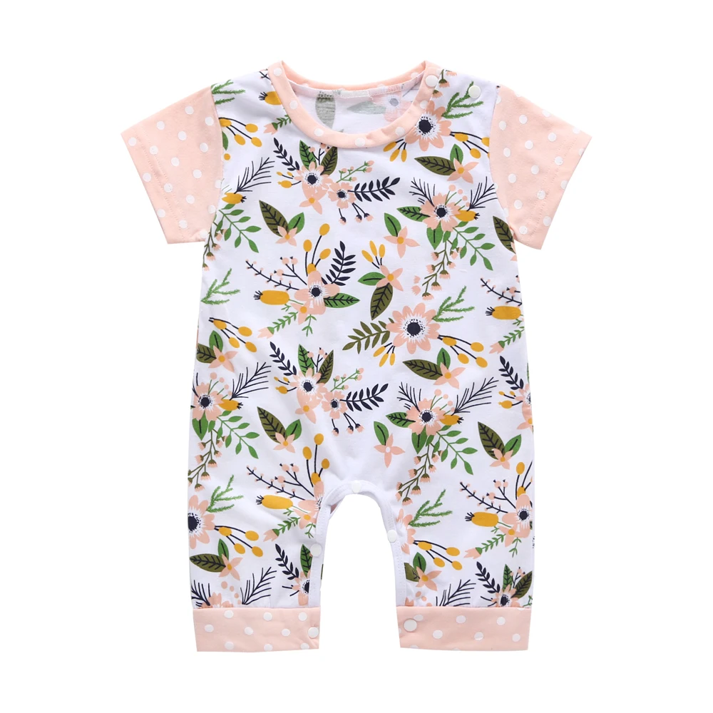 2019 летний хлопковый Новый комбинезон для новорожденных девочек детский с