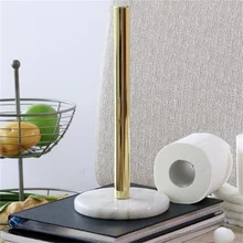 Stainless Steel Punch-Free Kitchen European Marble Vertical Paper Towel Rack Countertop Creative Roll Holder
