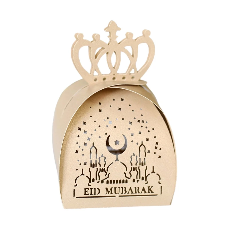 

100 шт. ИД Мубарак коробка конфет пользу Рамадан подарок Коробки исламский мусульманский для фестиваля счастливого аль‐фитр события вечерние поставки