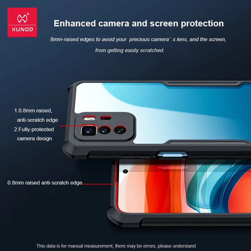 For Redmi Note 10S Case, Xundd Shockproof Case For Xiaomi Redmi Note 10 S Cover Transparent Dustproof Anti-Fingerprint Shell