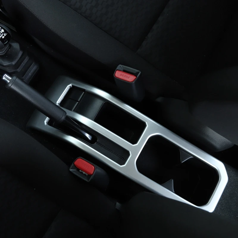 

Silver ABS Central Control Water Cup Holder Frame Cover Trim for Suzuki Jimny 2019-2020 Car Styling