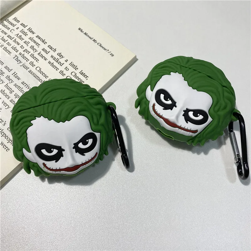 Роскошные 3D фильм клоун Джокер Аватар имитация из силикона чехол для Apple AirPods pro 1 2