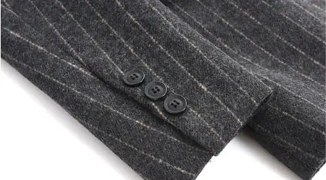 Новинка Полосатые Шерстяные блейзеры Женская куртка Осенний высококачественный