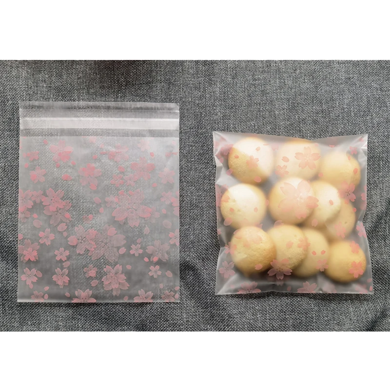 Пакет для печенья и конфет разных размеров 100 шт. самоклеящиеся пластиковые