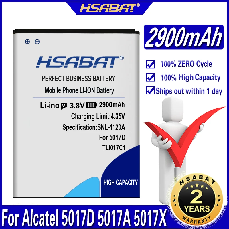 HSABAT 2900mAh TLi017C1 для Alcatel OneTouch PIXI 3 4 5 &quot5019D аккумулятор 5017D 5017A 5017X 5017 5027B | Мобильные
