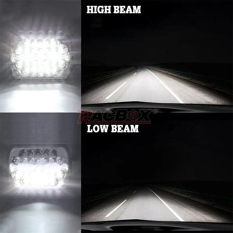 Светодиодные фары дальнего/ближнего света 5x7 7x6 дюймов для Jeep Wrangler YJ Cherokee XJ H4 Plug H6054