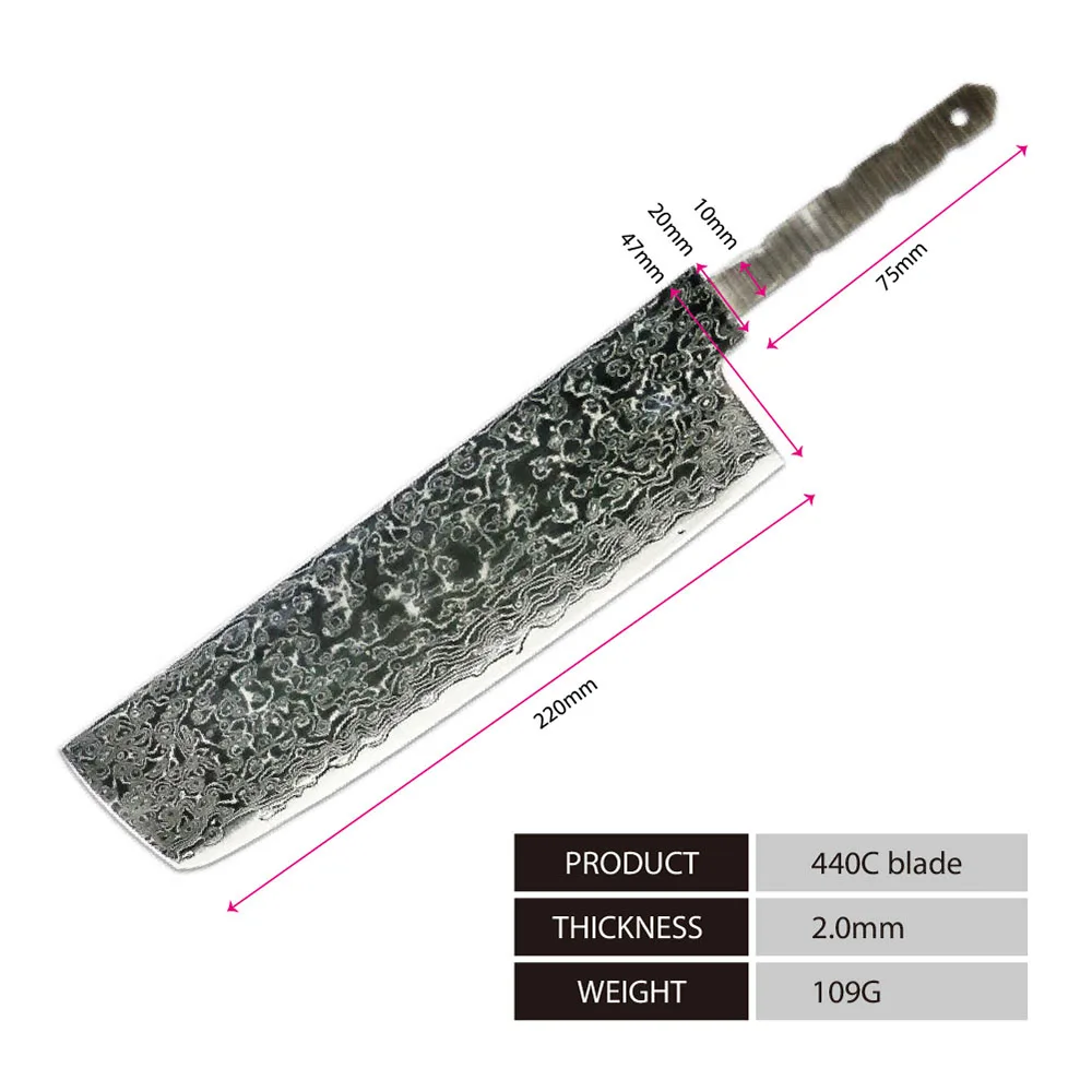 Amberknife 67-слойный VG10 дамасский стальной чистый нож для рукоделия 440C из