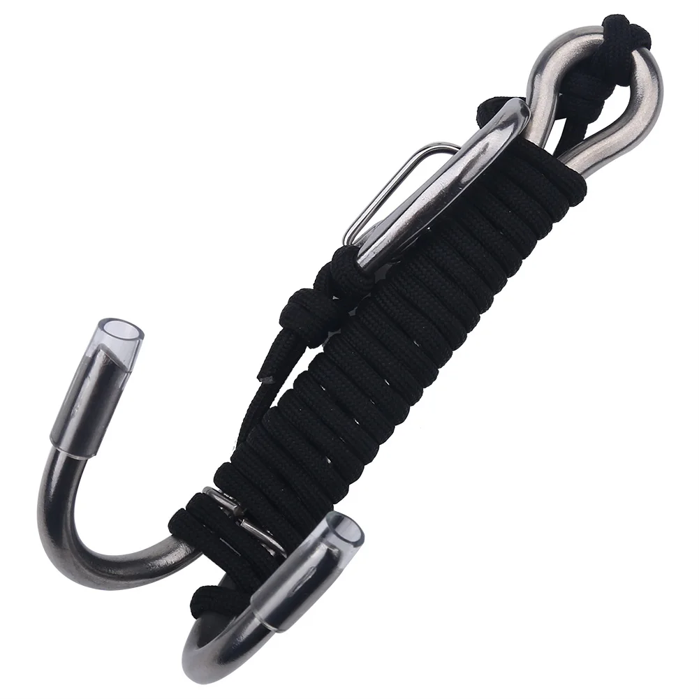 

Scuba Diving Double Dual Stainless Steel Reef Drift Hook with Line for Cave Dive Photography Safety Equipment