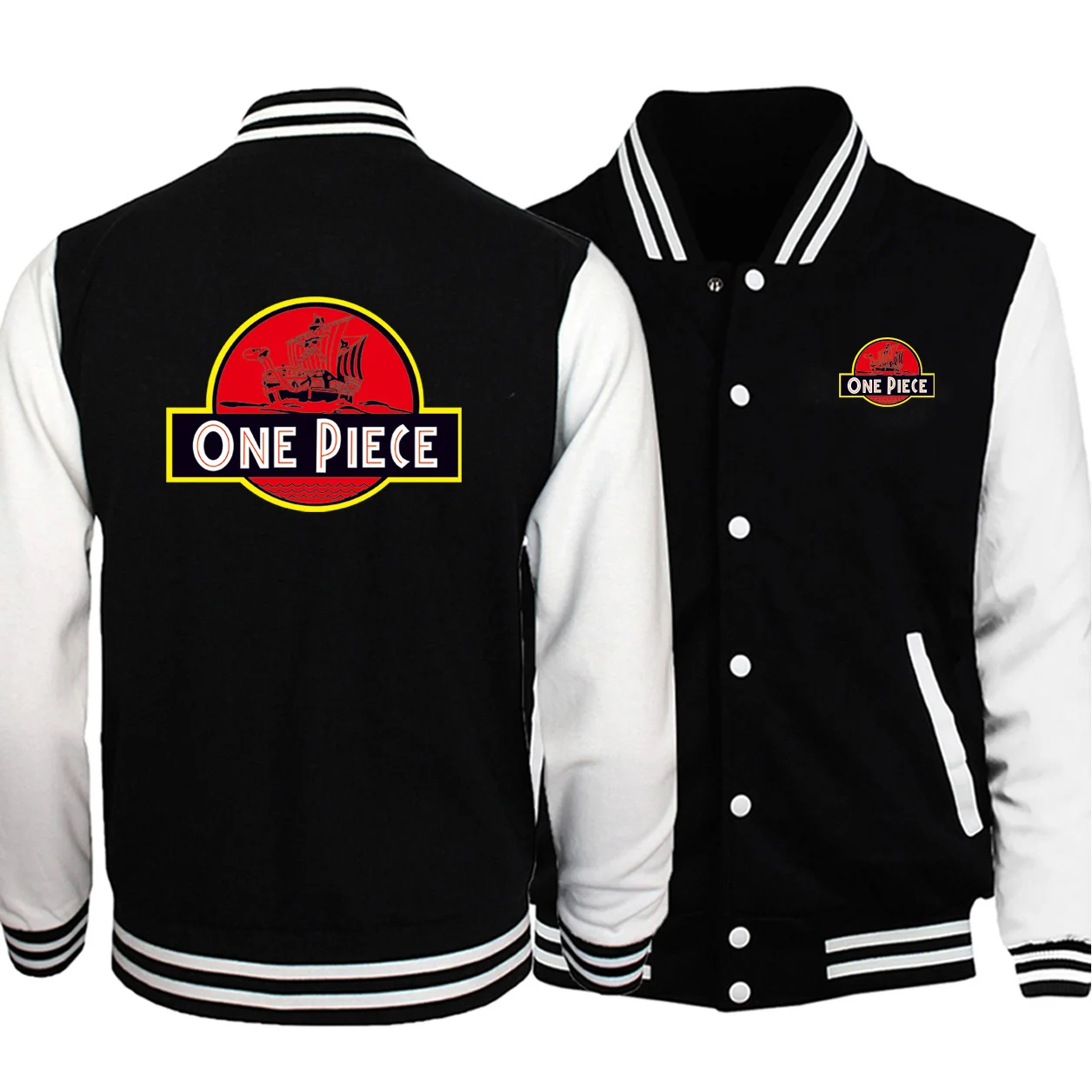 

Cartoon Japan Anime 2019 Winter New One Piece Jackets Hot Sale Streetwear Bomber Homme Tops Jackets Fashion Baseball Man Coat