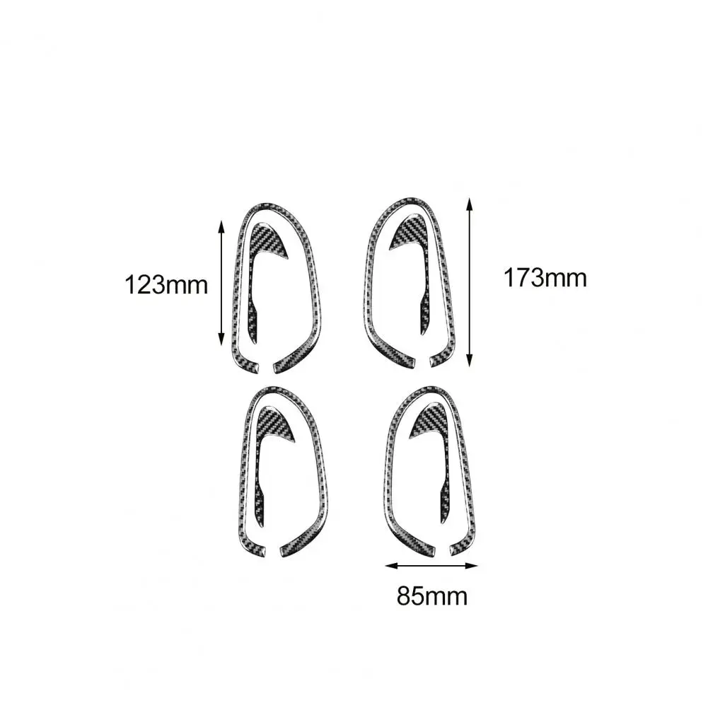 

1 Set Handle Sticker Self-adhesive Black Carbon Fiber Car Interior Door Handle Panel Stickers for Honda Civic 8th Gen 2006-2011