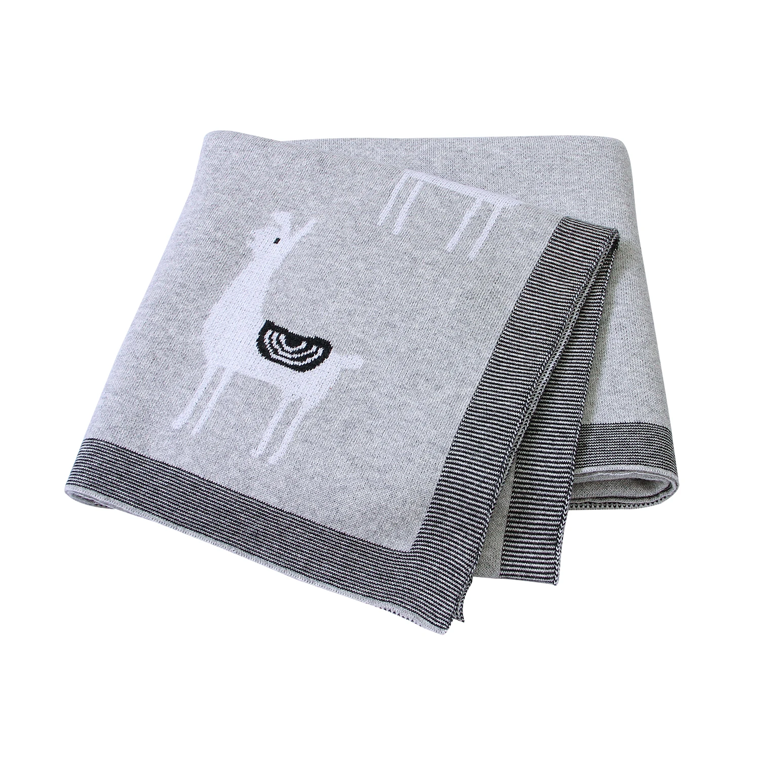 

Baby Blankets Knitted Newborn Netural Cotton Swaddle Wrap Quilts 100*80cm Infant Boy Girl Alpaca Stroller Crib Blanket Accessory