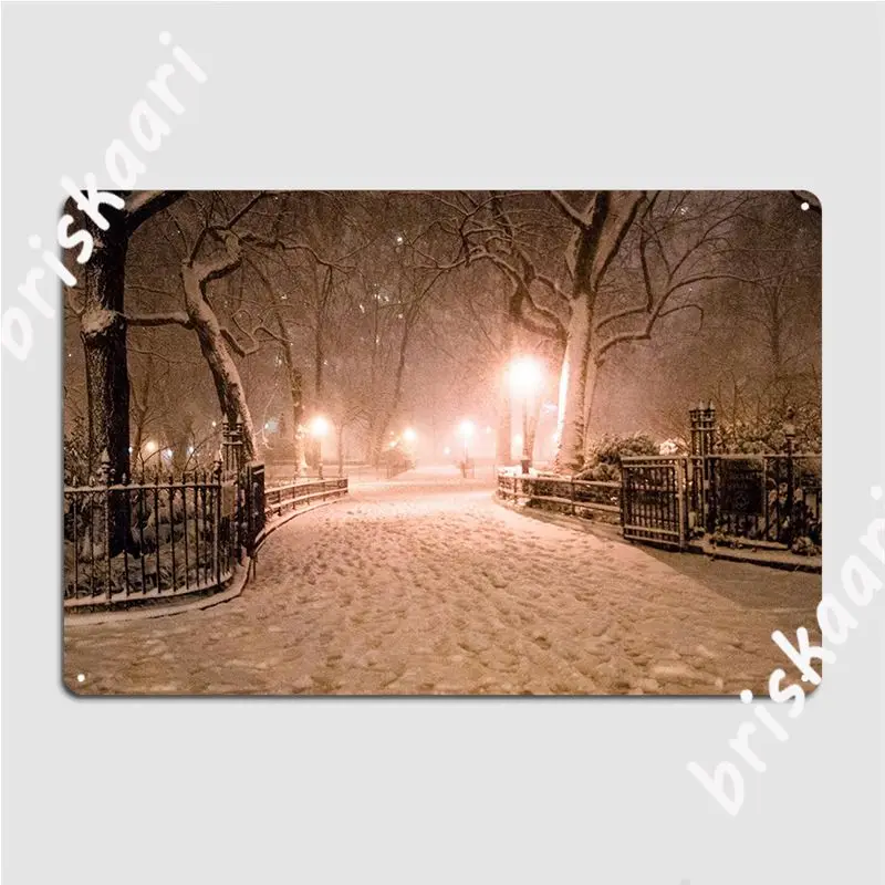 

Winter Fairytale New York City Metal Plaque Poster Pub Pub Garage Design Painting Décor Tin Sign Poster