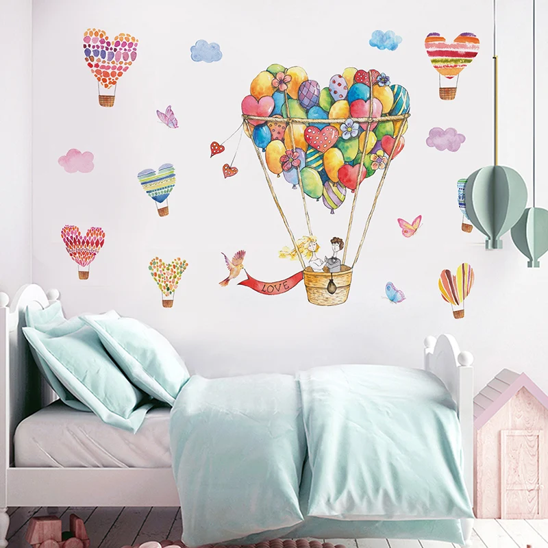 Мультяшные настенные наклейки в форме сердца для детской комнаты детского сада