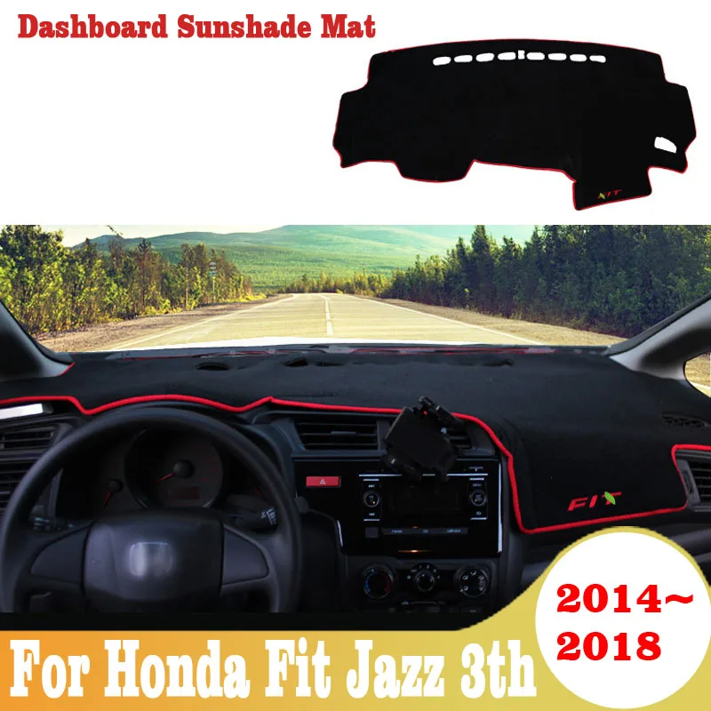 Для Honda Fit Jazz 3th 2014 2015 2016 2017 2018 приборной панели автомобиля крышка коврики колодки