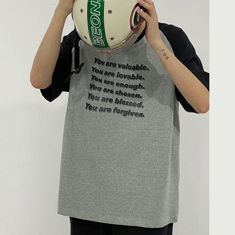 

IEFB Summer New Color Contrast Letter Print Short Sleeve T-shirt Men's Loose O-neck Oversize 2021 Korean Style Tee Tops 9Y7426