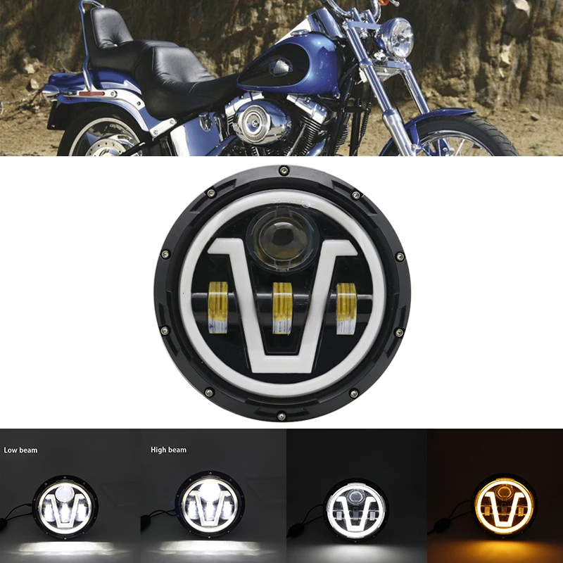 Новый 7 дюймов мотоцикл Проектор moto Hi/короче спереди и длиннее сзади)