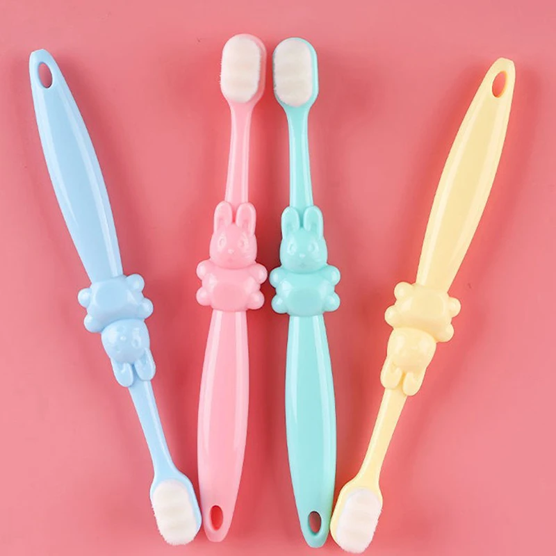 

Cartoon Soft Bristled Baby Toothbrush Children Bamboo Charcoal Soft Hair Silicone Cute Clean Teeth Brushing Oral Care Toothbrush