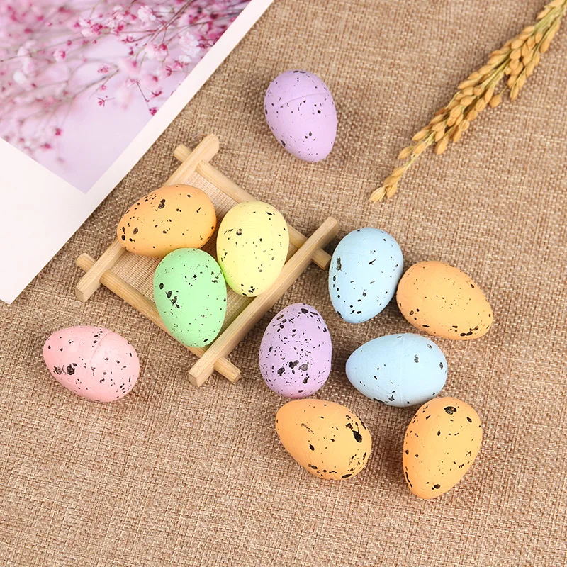 

30pcs Easter Party Ornament Rattan Weaving Simulation Birds Nest And Mini Colored Foam Easter Eggs DIY Home Party Decor Supplies