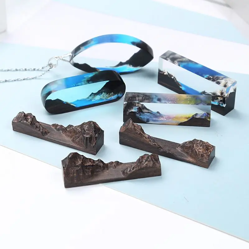

Resin Epoxy Art Craft Sandalwood Natural Unfinished Irregular Shape Wood Pendant Jewelry Making