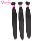 Queenlike, товары для волос, 3, 4 штуки, 100% натуральные Реми, натуральный цвет, малазийские прямые пучки волос