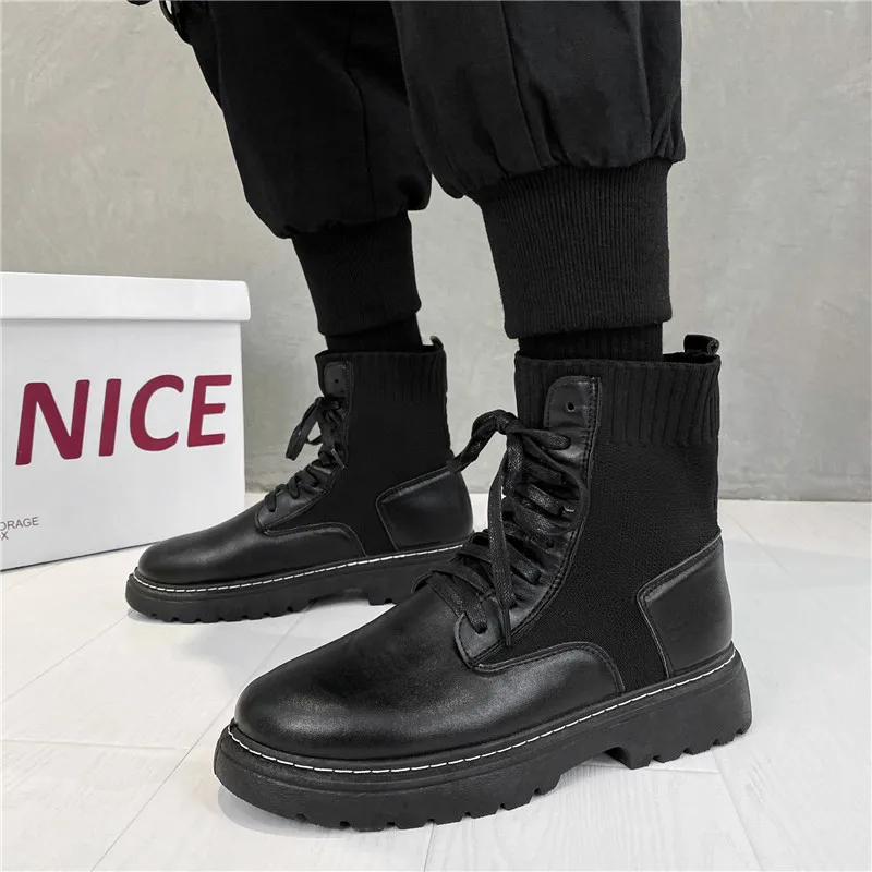 

Размера плюс Роскошные Брендовые женские ботинки 2022 новые модные высокие мужские ботинки на шнуровке кожаные уличные ботинки женская обув...