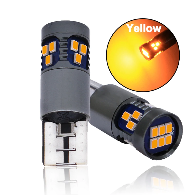Yellow 1 шт Высокое Мощность светодиодный лампы T10 W5W 194 5W5 светодиодный светильник супер яркий SMD 18 светодиодный автомобиля, на танкетке, с боковой Марк лампа для интерьера светильник 12V 6500K - Испускаемый цвет: Yellow