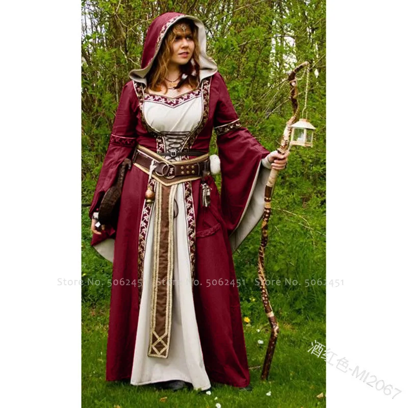 Средневековый Хэллоуин для женщин Королева вечерние платья эльф ретро с