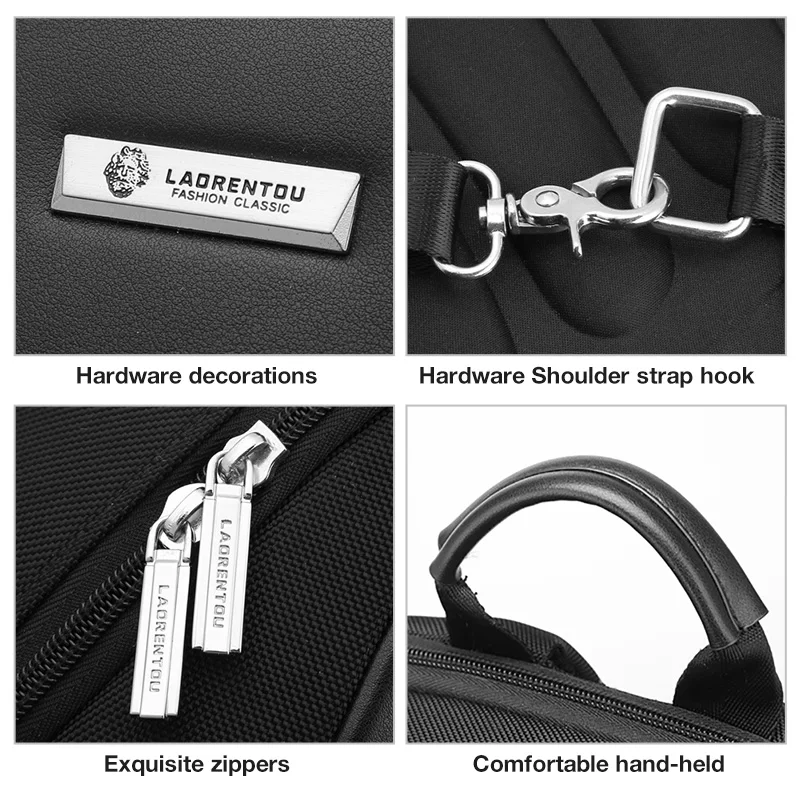 LAORENTOU мужской рюкзак с защитой от кражи для ноутбука мужская дорожная сумка