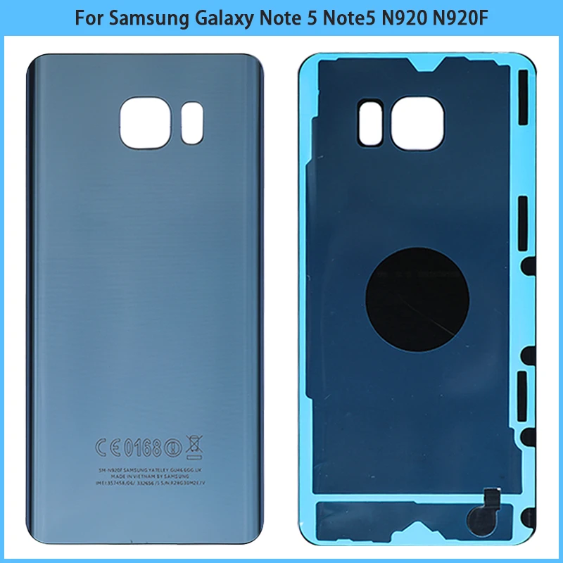 Новинка для Samsung Galaxy Note 5 N920 N920F задняя крышка батарейного отсека Note5 3D стеклянная