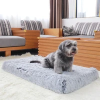square long plush warm dog bed with zipper cat mats pet kennel warm sleepping for pets washable dogs sofa bed cats supplies