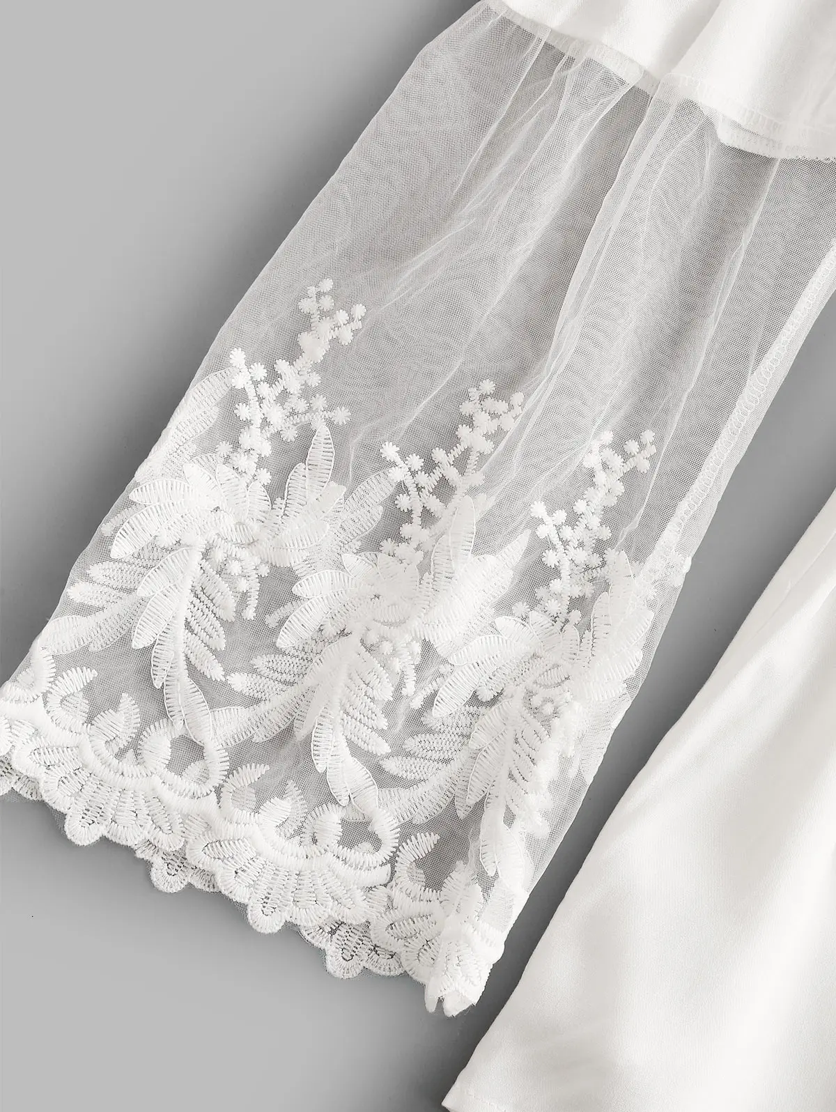 ZAFUL с открытыми плечами сетчатая панель укороченный костюм из двух частей