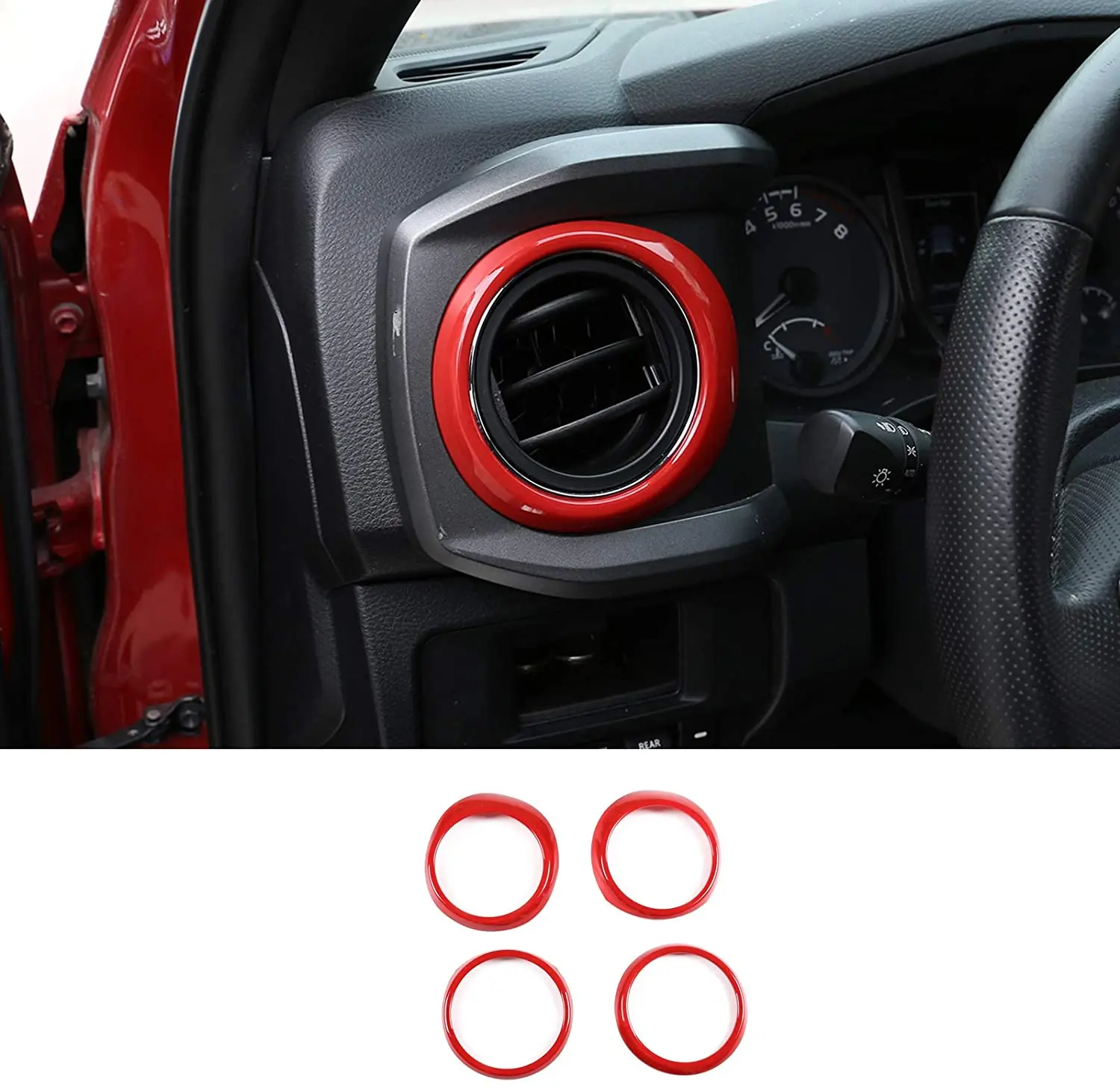 

Sports Red Dashboard Central Control Air Outlet Ring For Toyota Tacoma 2016-2020 (Sports Red)