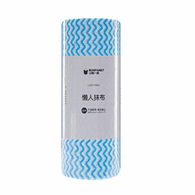 1 roll BLUE 50PCS 50 шт/рулон одноразовые кухонные полотенца для домашней уборки без масла моющиеся бумажные нетканые салфетки для мытья посуды - Цвет: 1 roll BLUE 50PCS