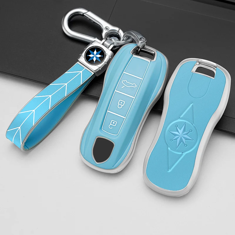 Высококачественный чехол для автомобильного ключа из ТПУ Porsche Panamera Cayenne 971 911 9YA Macan